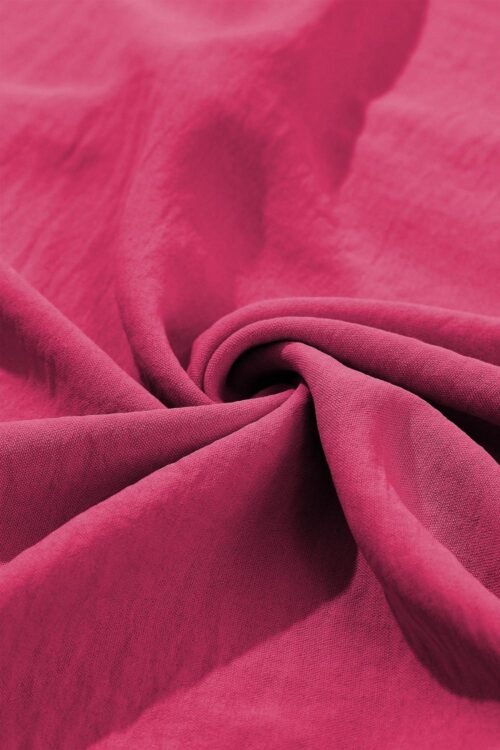 Blouses | Women Rose Red Notched Neck Batwing Sleeve Blouse