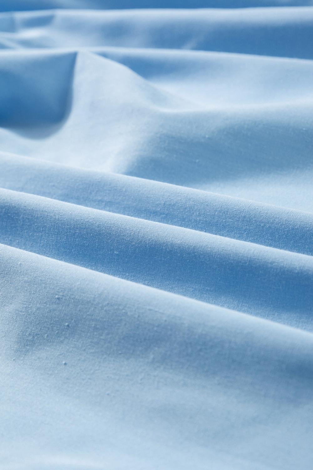 Blouses | Women Sky Blue Ric Rac Trim Collared Pleated Ruffle Top